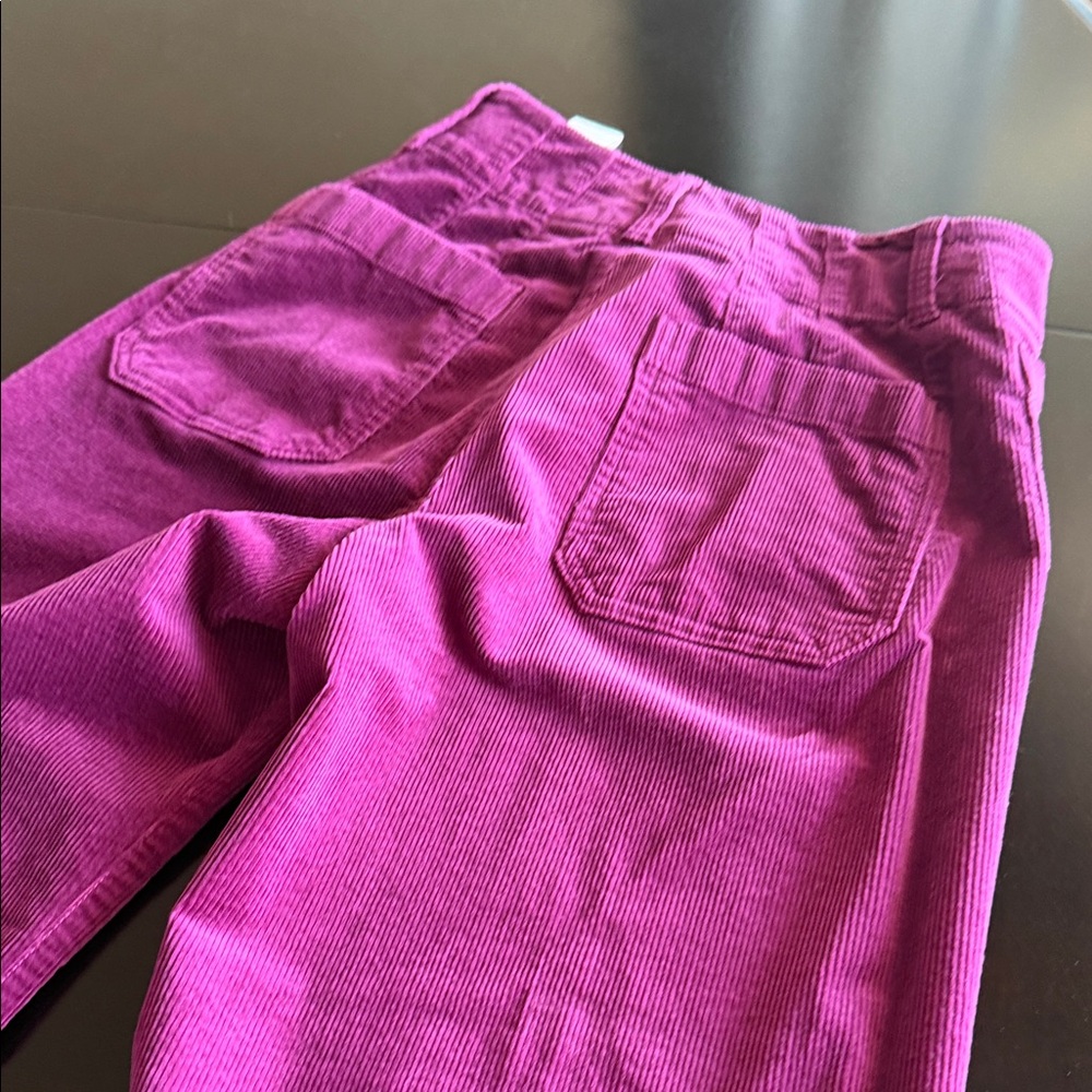 Anthropologie High-Rise Wide-Leg Velvet Pants - Deep Magenta - Picture 8 of 13
